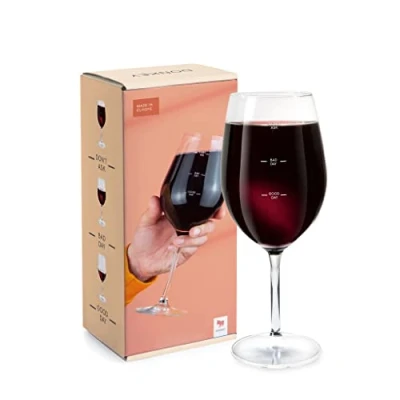 Imagen de Glass of Moods Wine with Measures for Good Day / Bad Don&#039;t Ask