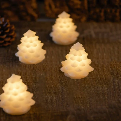 Imagen de Sirius Lámpara LED mini Carla, árbol, cera blanca, 4 ud