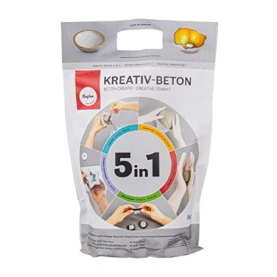 Imagen de Rayher Hormigón creativo 5 en 1, color gris, para manualidades, 3 kg, 34464558
