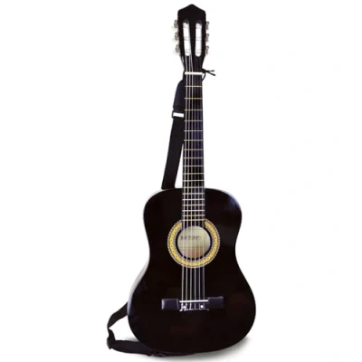 Imagen de Bontempi Wooden Guitar with 6 Strings, Color Negro, 92 cm (22 9210)