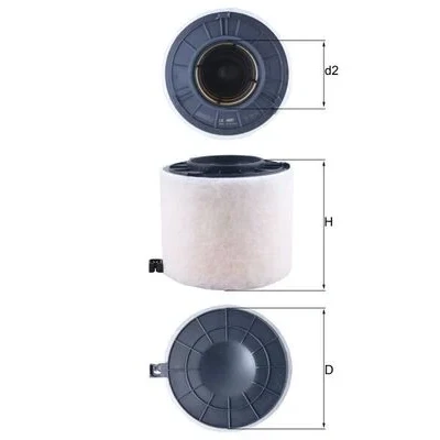 Imagen de MAHLE ORIGINAL LX 4410 Filtro de aire 152 181 Cartucho filtrante AUDI: Q5, A4 B9 Avant, A5 Sportback
