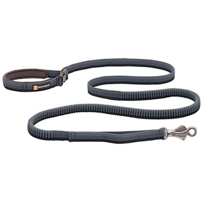 Imagen de Ruffwear, Roamer Correa elástica para Perro Correr, Ciclismo o Senderismo, se Puede Utilizar de Mano Manos Libres, Granite Grey, 5.5 a 7 pies
