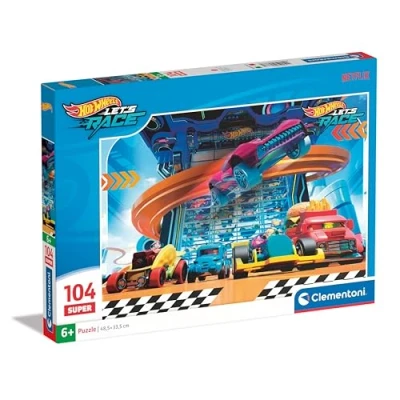 Imagen de Clementoni Hot Wheels Hotwheels Supercolor Puzzle Infantil De 104 Piezas, para Niños 6 8 Años, Desarrolla La Concentraciòn Mentàl Y Logica, 25777, Multicolor