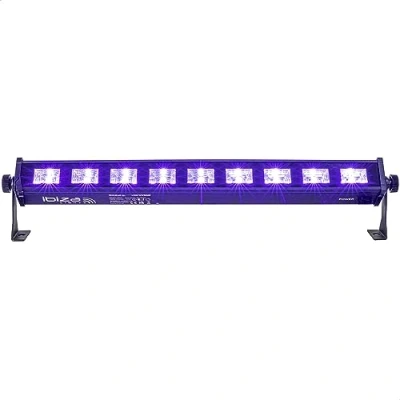 Imagen de Ibiza LED UVBAR Barra de efecto UV con 9 LEDs 3 W cada uno, luz negra Negro