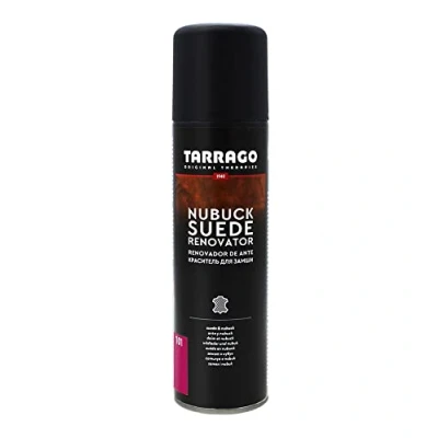 Imagen de Tarrago Nubuck Suede Renovator 250 ml Spray Impermeabilizante Renovador para Zapatos, Bolsos, Textil, Ante y Waterproof Agua Lluvia ((101) Magenta)