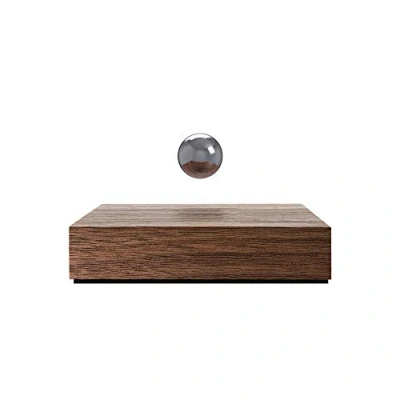 Imagen de FLYTE Objeto Decorativo, Base de Madera Nogal, Bola Color Cromado, 11 x 2,3 cm