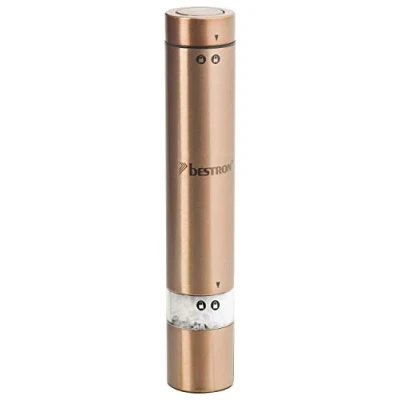 Imagen de Bestron Colección Copper Molinillo Automático para Sal y Pimienta, con Mecanismo de Cerámica, Cobre