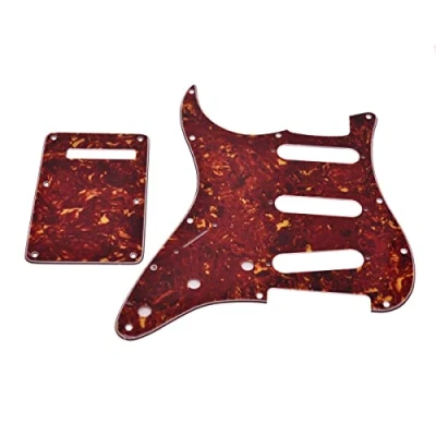 Imagen de Guardabarros de 3 capas para zurdos Kaish, cubierta trémolo mano izquierda, estilo tortuga vintage Fender Strato SSS