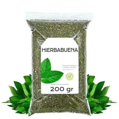 Imagen de Hierbabuena 200 gr Te de Infusion menta Hojas Cortadas Infusiones a Granel Infusión Hierbas Propiedades Naturales (200 gr, Hierbabuena)