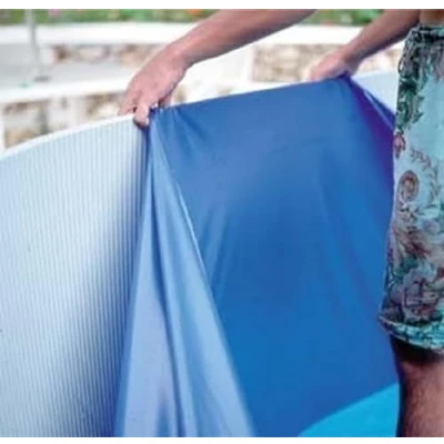Imagen de Gre SP3550F Liner para Piscina Redonda Elevada, Sistema Overlap, Azul, Medidas 350 X 120 cm