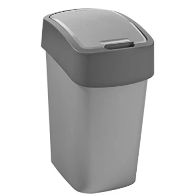 Imagen de Curver 186133 Papelera 10L tirón Gris