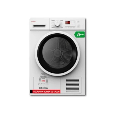 Imagen de Corberó Secadora Carga Frontal 8 Kg CSBCM810W Bomba de Calor Display LED 16 Programas Inicio Diferido Función Inicio/Pausa Antiarrugas 65dB E. energética A++, Blanco