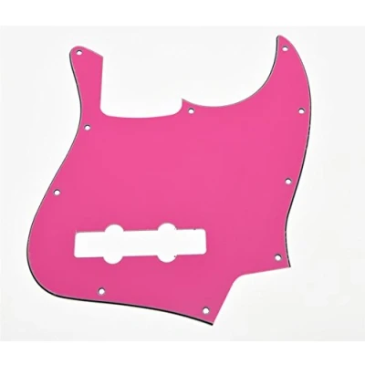 Imagen de KAISH Golpeador de 4 cuerdas estilo J Bass Pick Guard placa arañazos para USA/México Jazz rosa 3 capas