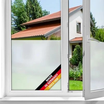 Imagen de d c fix vinilo adhesivo para cristales ventanas ópalo autoadhesivo opaco translúcido privacidad decorativo mampara de ducha baño lámina pegatina 90 cm x 2,1 m