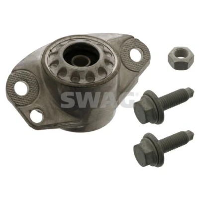 Imagen de SWAG 30 93 7879 Copela de amortiguador Eje trasero con material montaje añadido sin rodamiento bolas VOLKSWAGEN: Golf 4, Polo IV Hatchback