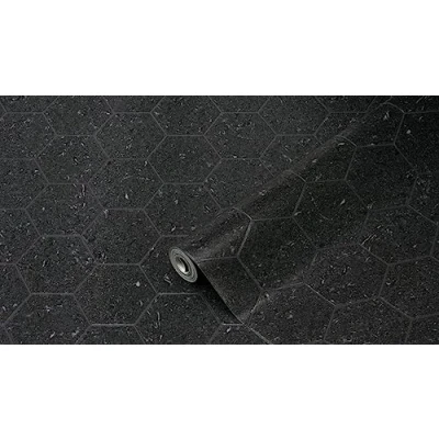 Imagen de d c fix papel pintado de pared Hexágono oscuro paneles 3D lavable y impermeable vinilo decorativo mural revestimiento pegatinas PVC para cocina, baño, salon, dormitorio 67,5 cm x 4 m