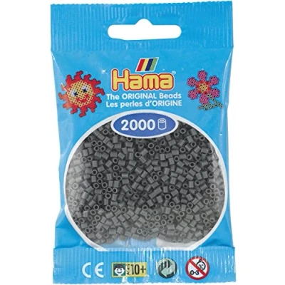 Imagen de Hama Mini Bügelperlen 2000 en Bolsa Gris Oscuro