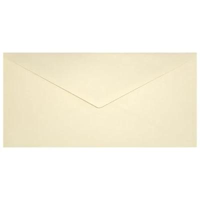 Imagen de Netuno 25 sobres largos nacarados de oro marfil DIN DL 110x220mm 120g Aster Metallic Gold Ivory solapa engomada puntiaguda sin ventana metalizados americanos para invitaciones tarjetas boda facturas