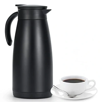 Imagen de Olerd Jarra térmica de café Acero Inoxidable 50 onzas, Termo vacío Doble Pared, retención Calor 12 Horas, dispensador té, Agua y 1.5 litros