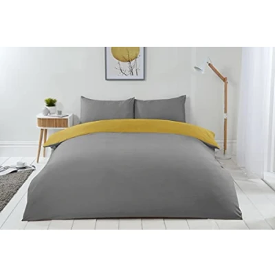 Imagen de Emma Barclay Lyla Juego de edredón Reversible en Ocre/Gris, tamaño King
