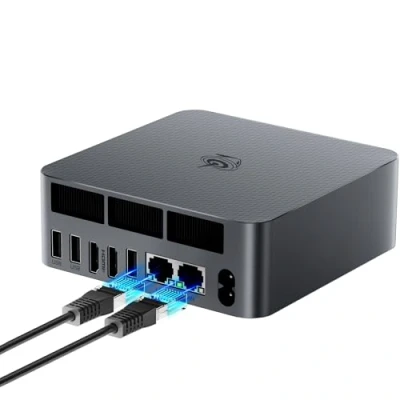 Imagen de Beelink SER5 MAX Mini PC, AMD Ryzen 7 5800H de 8 núcleos y 16 Hilos hasta 4.4GHz, 32GB RAM 1TB SSD, Pantalla 4K a 144Hz con Soporte 3 Pantallas (HDMI/DP/Type C), BT5.2, Wi Fi6