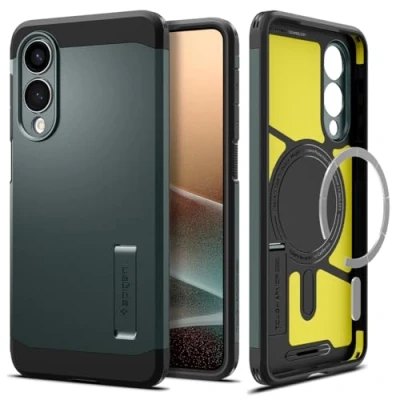 Imagen de Spigen Tough Armor MagFit TPU Back Cover Verde Samsung Galaxy S25 Edge