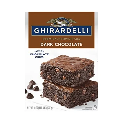 Imagen de Ghirardelli Dark Chocolate Brownie Mix, 20 Ounce Boxes (Pack of 4)
