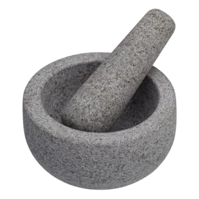Imagen de MasterClass, Mortero, Juego de Mortero Granito no Poroso, 12 x 9cm, Gris