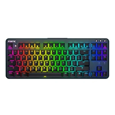 Imagen de Fnatic miniStreak Speed Teclado mecánico para Juegos RGB retroiluminado por LED Interruptores Silver Disposición sin Llave portátil compacta pequeña Pro Esports (US)