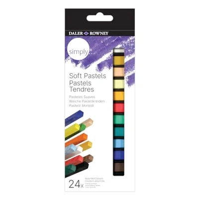 Imagen de Daler Rowney Simply, Pasteles blandos, Caja de cartón, 24 colores surtidos