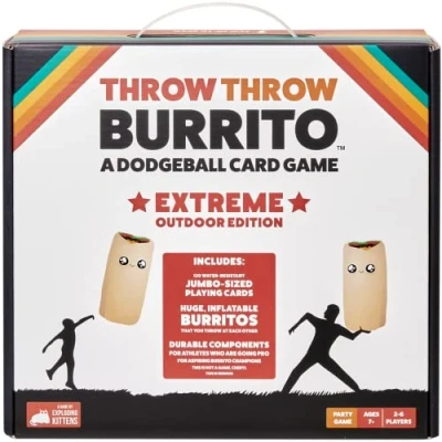 Imagen de Exploding Kittens. Throw Burrito A Dodgeball Card Game. Extreme Outdoor Edition for Adults Teens &amp; Kids Fun Family Games