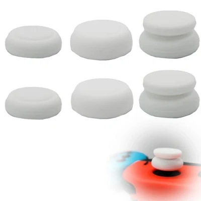 Imagen de MatoSan® 6 tapas de joystick compatibles Con Nintendo Switch Grip Joy Thumbstick Lite OLED, accesorios Thumb Grips Switch, para el pulgar, protección