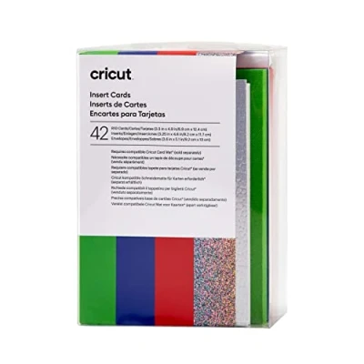 Imagen de Cricut inserción Escalas arcoíris 8,9 cm x 12,4 (tamaño Paquete de 42 para Uso con Alfombrilla Tarjetas, Rainbow Scales, 8.9cm 12.4cm Size R10), Papel, Talla única
