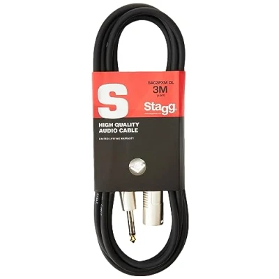 Imagen de Stagg S Series Cable de Audio Deluxe 3 M (304,8 cm) Jack a XLR