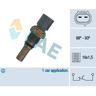 Imagen de FAE 36550 Interruptor de temperatura, ventilador del radiador