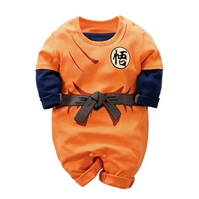 Imagen de IURNXB Mono para bebé recién Nacido de Manga Corta diseño Dibujos Animados niños niñas Naranja,6 9 Meses