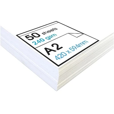 Imagen de Artway Studio Papel A2 sin ácidos, ideal para aplicaciones mixtas, 240 g/m², (50 hojas)