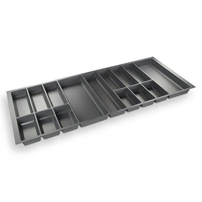 Imagen de Orga box® IV UNIVERSAL Cubertero de Color Gris Argentado para Cajón 120 cm (473,5 x 1126 mm)