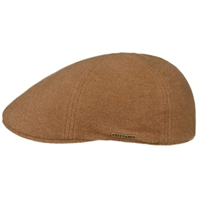 Imagen de Stetson Gorra Texas Wool Gatsby Cap Hombre Gorros con Visera Gorro Ivy Pico de Pato Visera, Forro, Forro Invierno otoño/Invierno XL (60 61 cm) castaño Claro