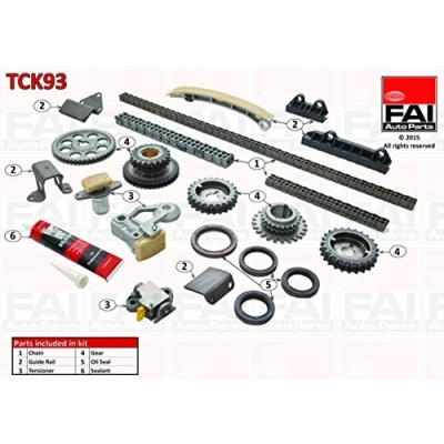 Imagen de FAI AutoParts TCK93 Juego de Cadena distribución con juntas, ruedas dentadas Dúplex, rodillos SUZUKI: Grand Vitara 2 SUV