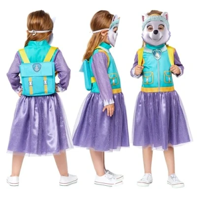 Imagen de amscan 9918663 Disfraz de Patrulla Canina Everest para niñas, con licencia oficial. Edad: 3 4 años.