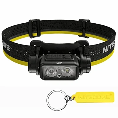 Imagen de Nitecore NU43 Linterna frontal ligera de 1400 lúmenes, batería 3400 mAh, USB C, recargable (NU43 NCS 525)