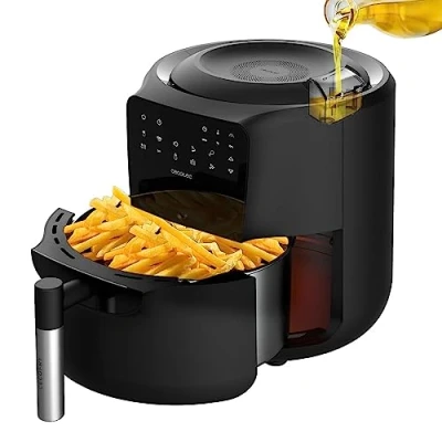 Imagen de Cecotec Freidora de Aire sin Aceite 5,5 L Cecofry Rain Air Fryer. 1550 W, Spray Incorporado, Pulverización Automática y Manual, Panel Control Táctil, Termostato, Autolimpieza