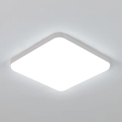 Imagen de Comely lámpara de techo LED moderna, 32W 2400LM 6500K blanca fría, ip54 impermeable, cuadrada, ultradelgada para baño, cocina, balcón, pasillo, dormitorio, 25 * 3cm
