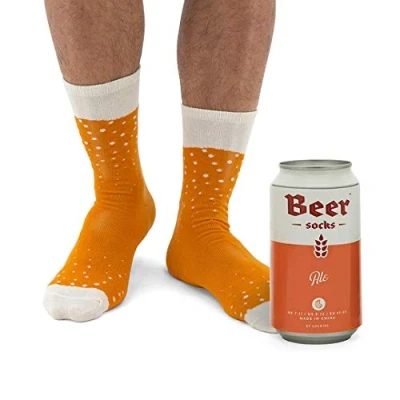 Imagen de Luckies of London Calcetines de Cerveza, algodón, Color Naranja, Talla única