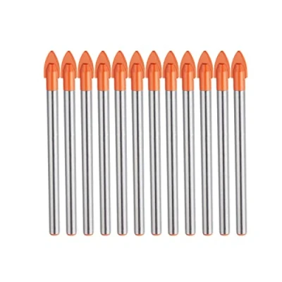 Imagen de HPMAISON 10 Piezas Broca de Vidrio y azulejo, Juego 6mm Brocas Carburo Tungsteno Taladro Perforación para Azulejos, Cerámica, Espejos