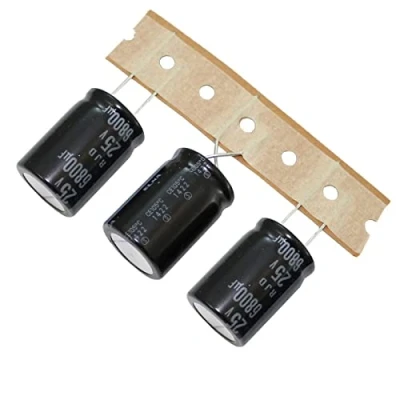 Imagen de 5x Condensador Elko Radial 6800µF 25V electrolítico hasta 105C 6800uF Electrolytic Capacitor from Elna
