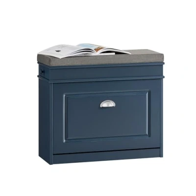Imagen de SoBuy Banco Zapatero Pequeño Organizador para Zapatos con 1 Solapa y Cajon Azul 60 x 24 52 cm FSR82 K B ES
