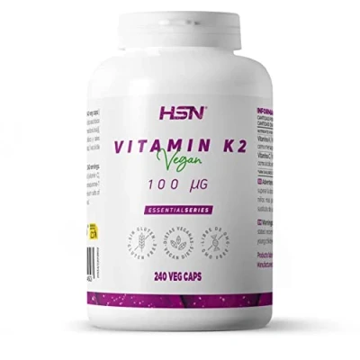 Imagen de Vitamina K2 MK7 100 MCG 240 Cápsulas Vegetales de Menaquinona 100% Natural Natto Alto contenido en K Con C No GMO, Vegano, Sin Gluten