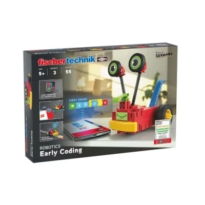 Imagen de fischertechnik ROBOTICS Early Coding 559889 robots programables, kit de robotica, con motores y sensores, 5 modelos, a partir 3 años